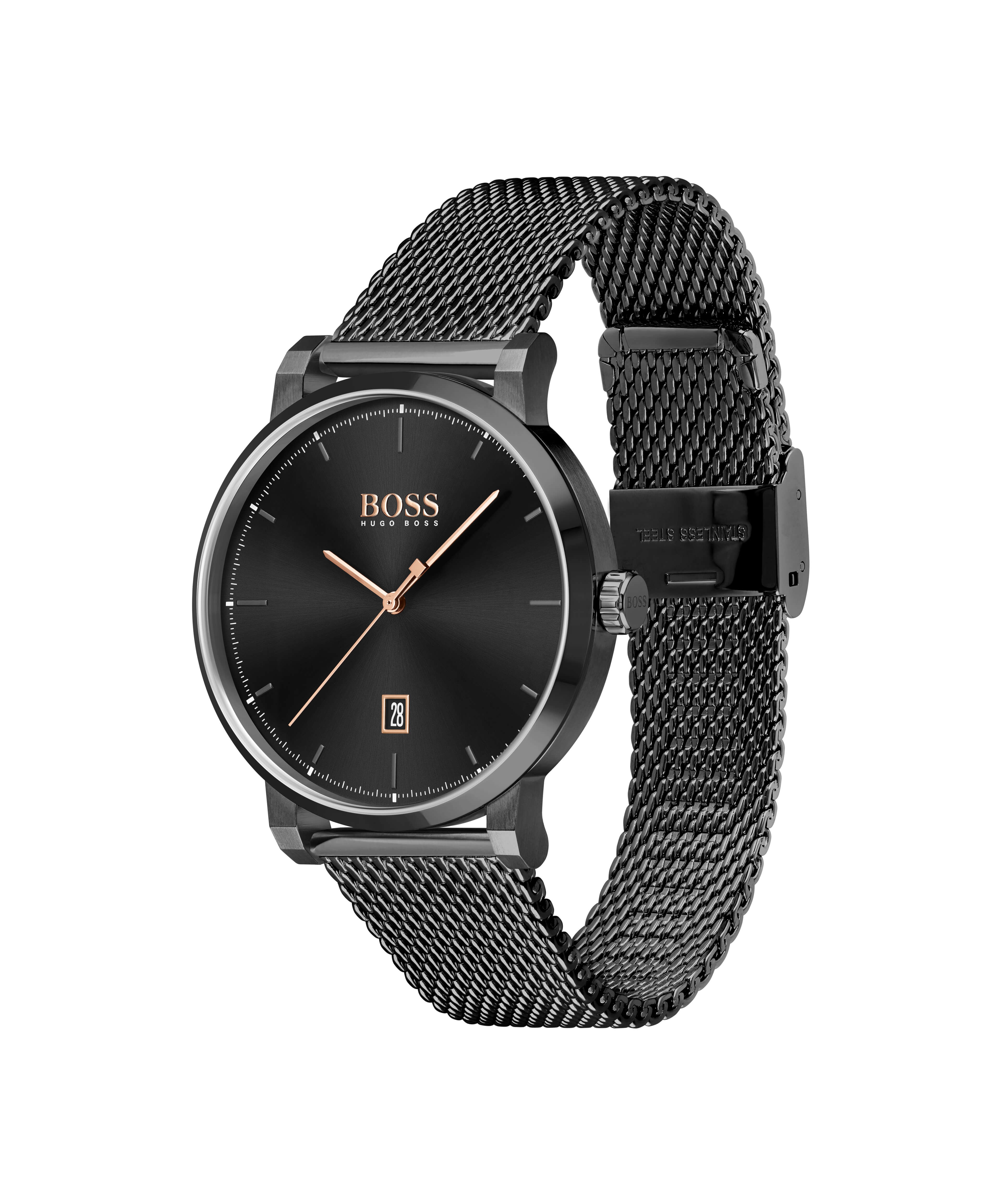 Confidence IP Black Gents Watch