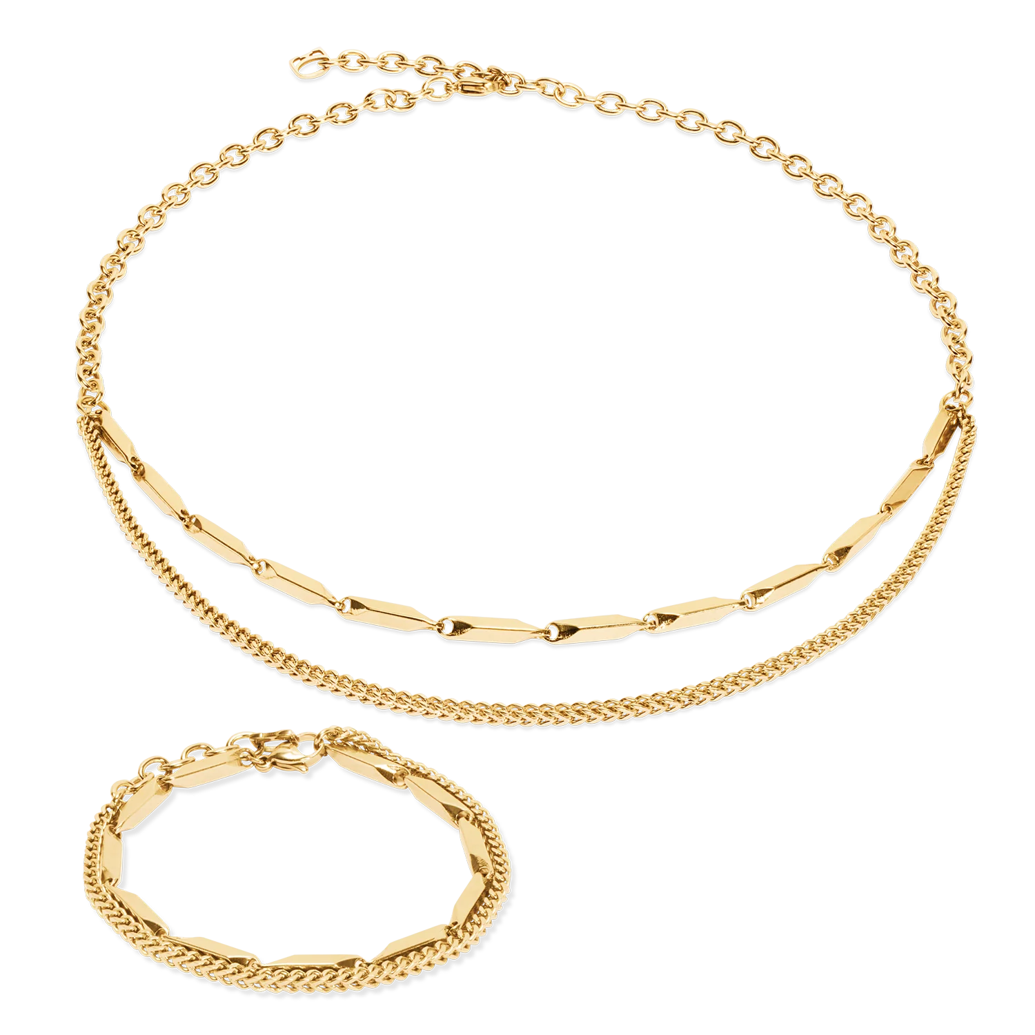 Twisted Layers Gold Plated Bracelet