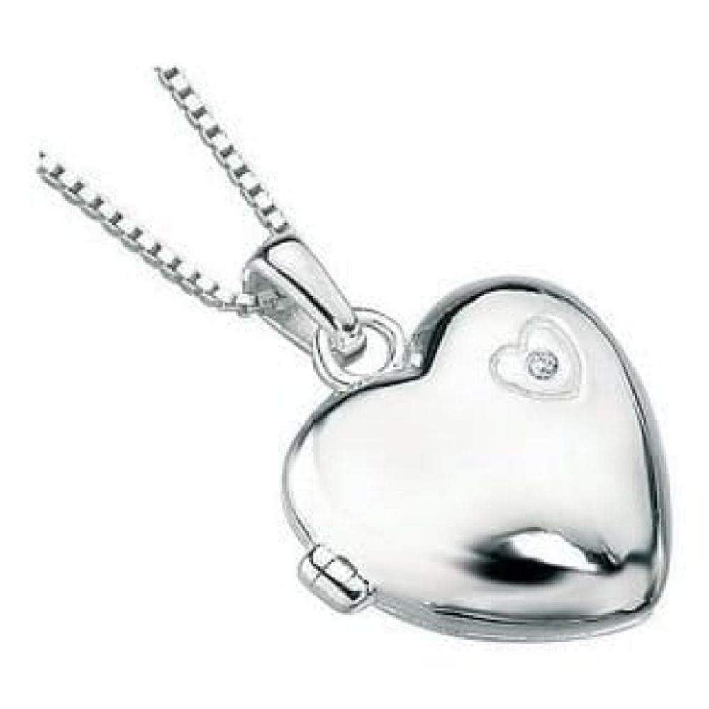 Girls Sterling Silver Heart Keepsake Locket