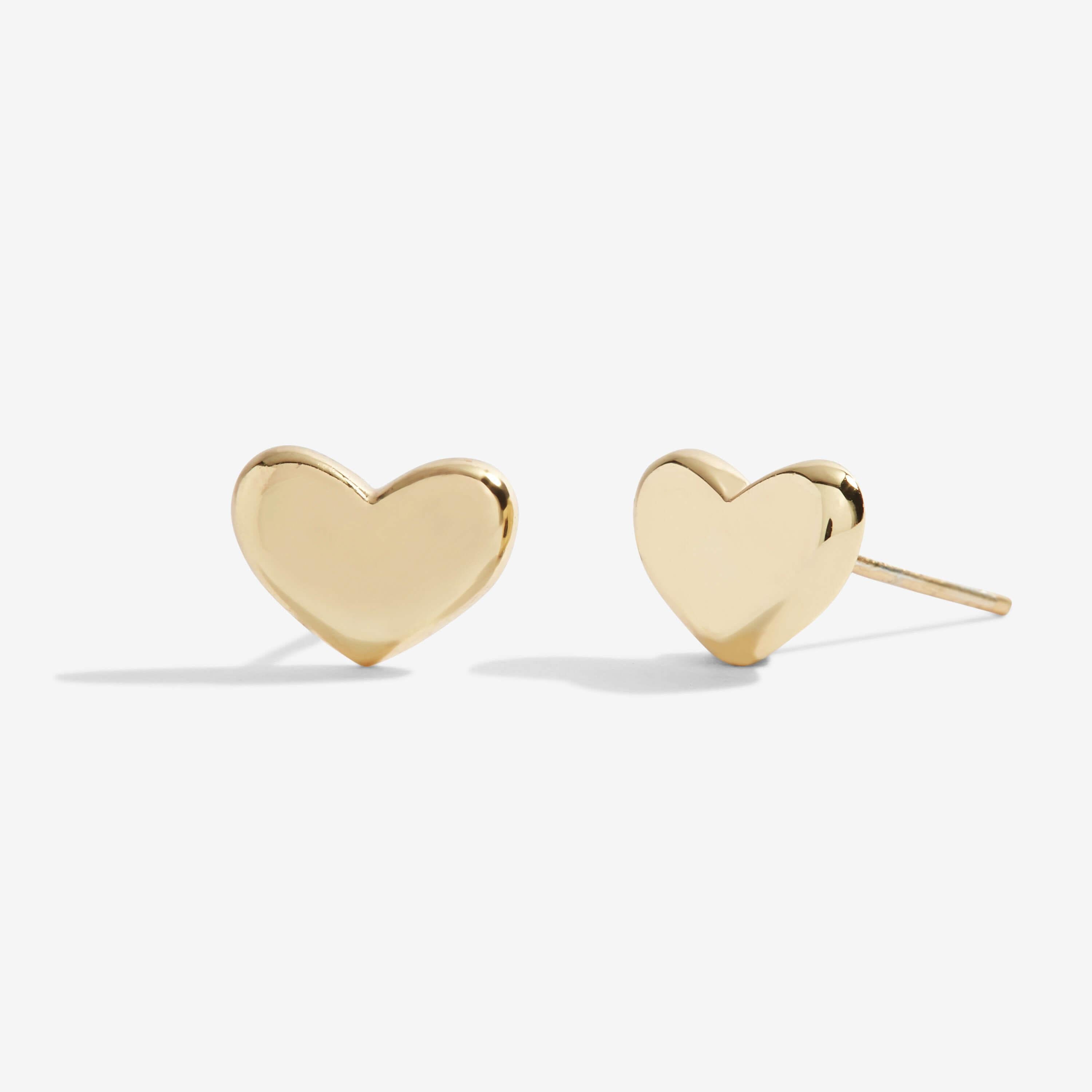 Florence | Heart Studs | Silver Rose Gold And Gold | Set Of 3 Earrings
