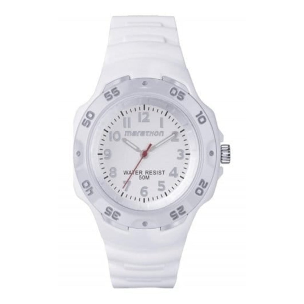 White Resin Marathon Strap Watch