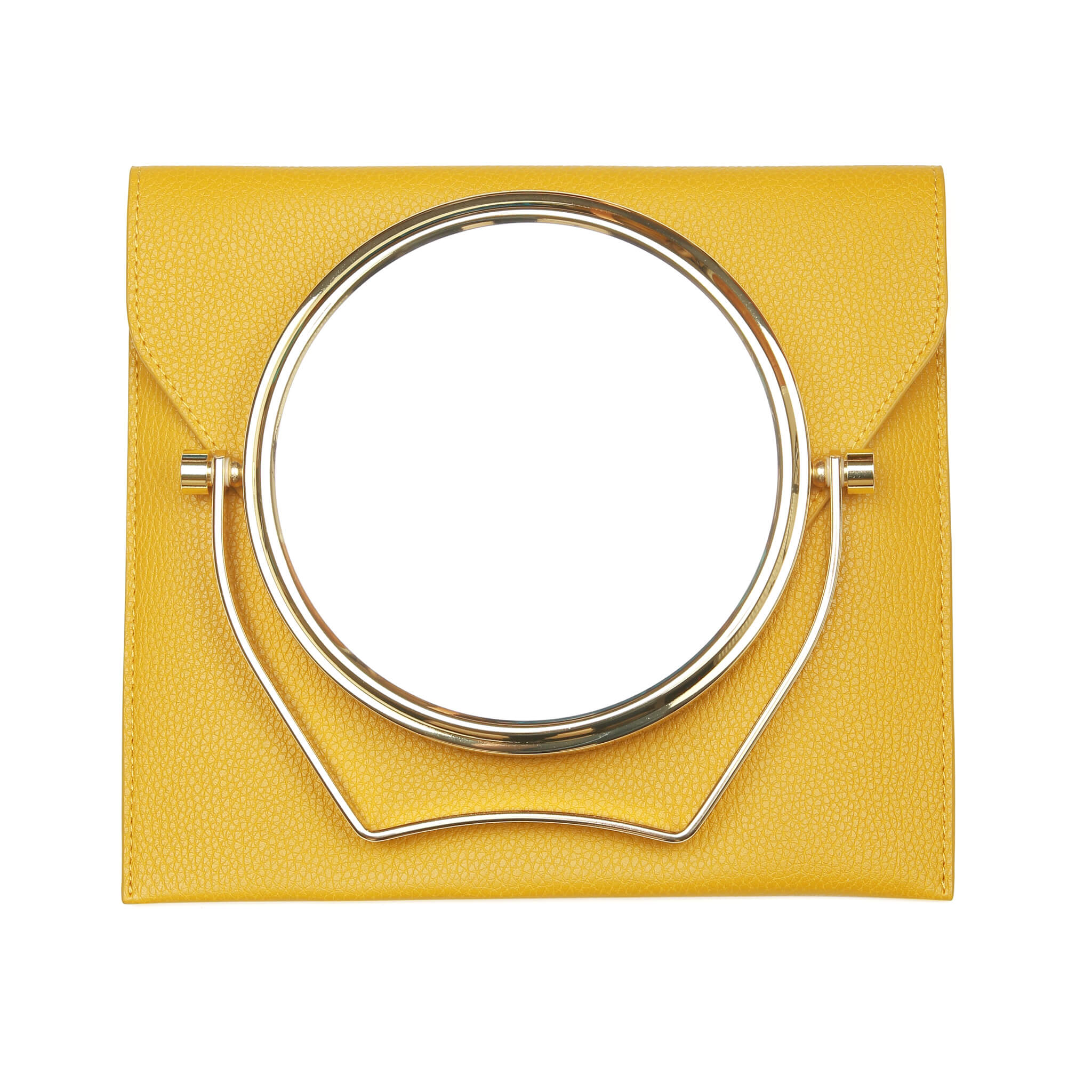 Travel Mirror & Case In Ochre- 7x Magnification
