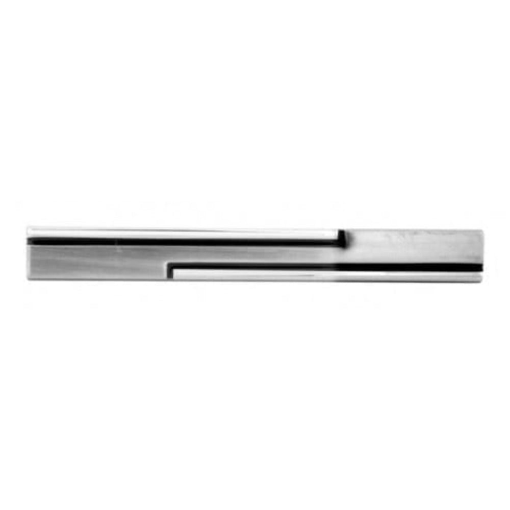 Rhodium Black Line Detail Tie slide