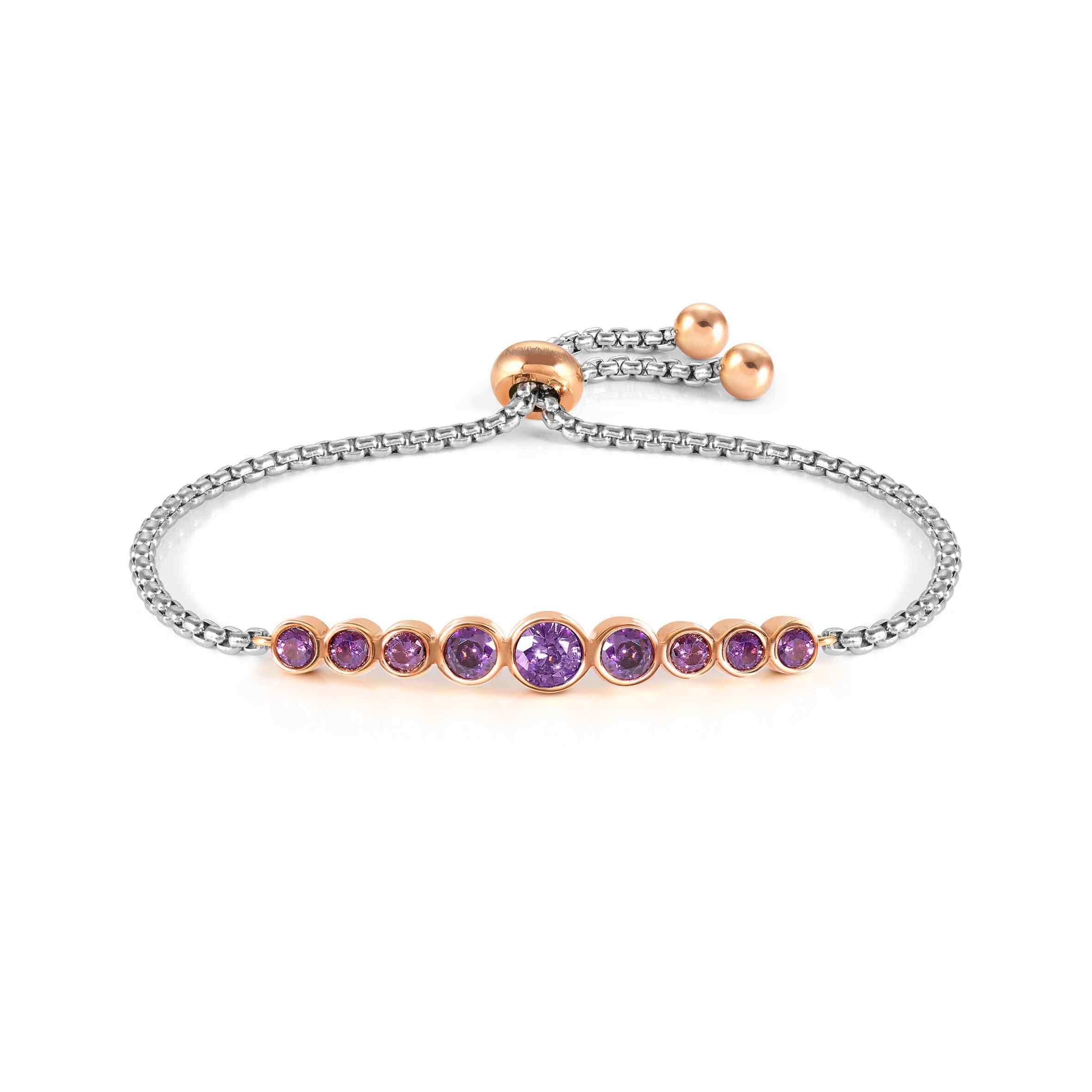Milleluci Bracelet With Violet Purple Round CZ