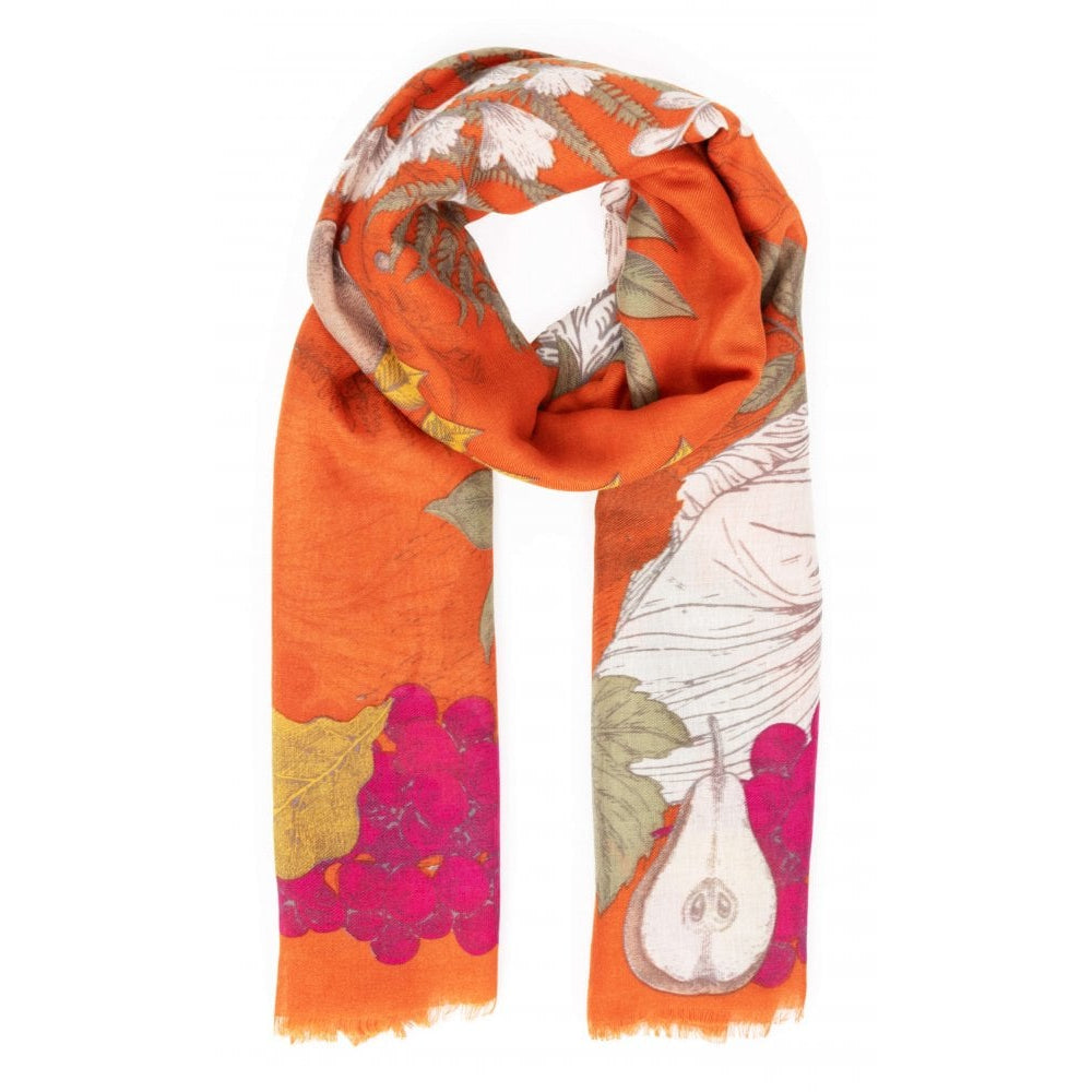 Print Scarf - Roman Rabbit - Tangerine