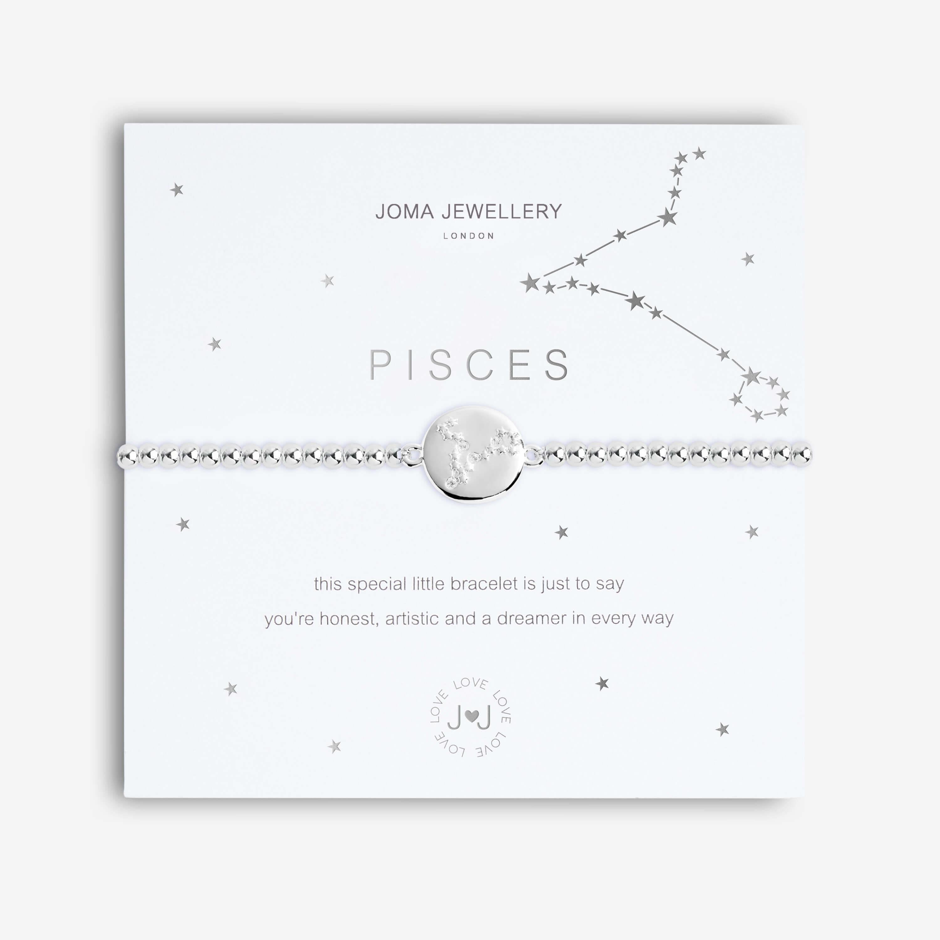 A Little | Pisces | Silver | Bracelet | 17.5cm Stretch