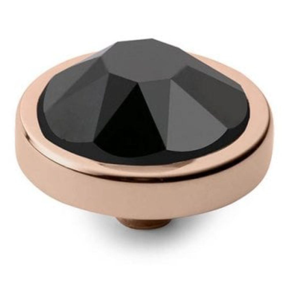 Interchangeable Canino Jet Hematite Crystal Top in RG