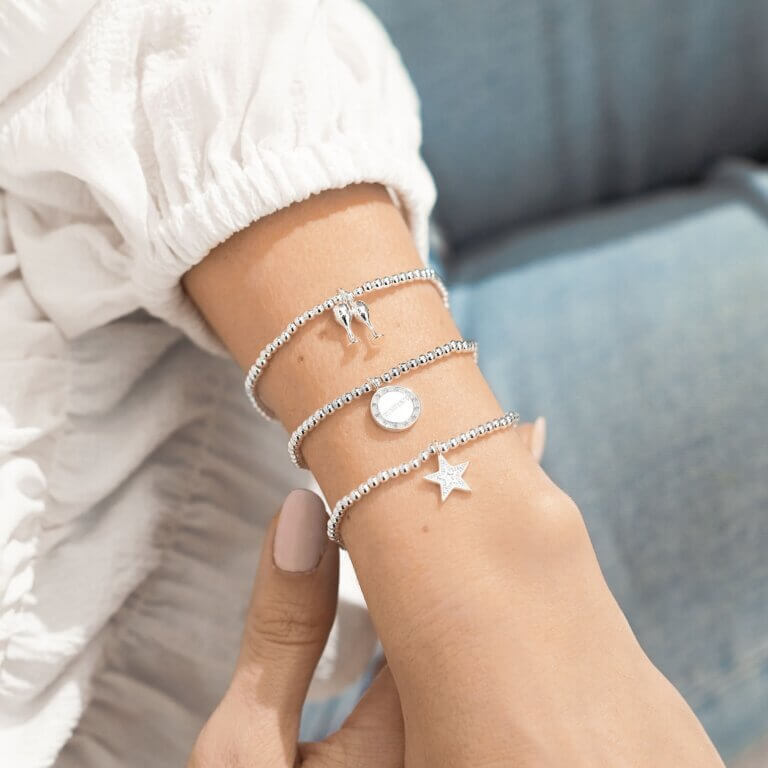 Celebration Set | Congratulations | Silver | Set Of 3 Bracelets | 17.5cm Stretch