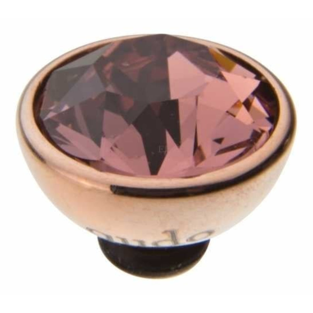 Famosa Rose Gold 10mm Bottone Ring Top Blush Rose