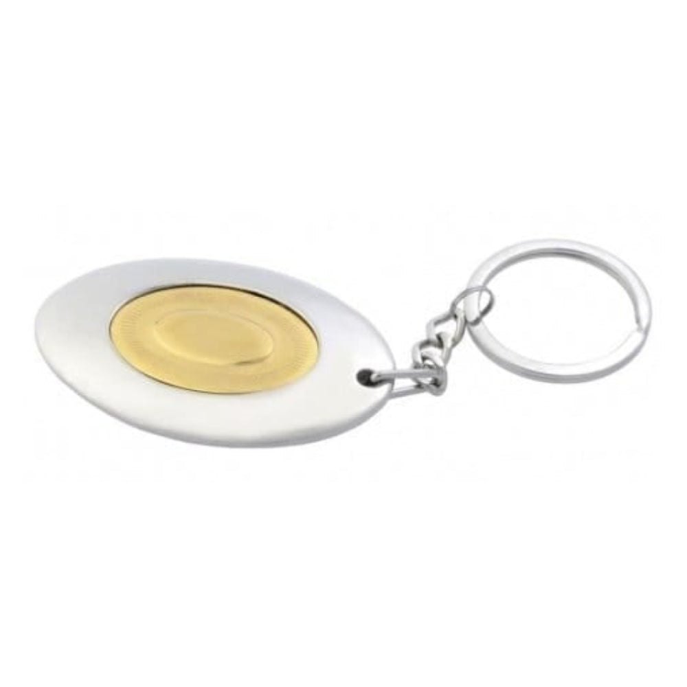 Gents Stainless Steel Oval Keyring