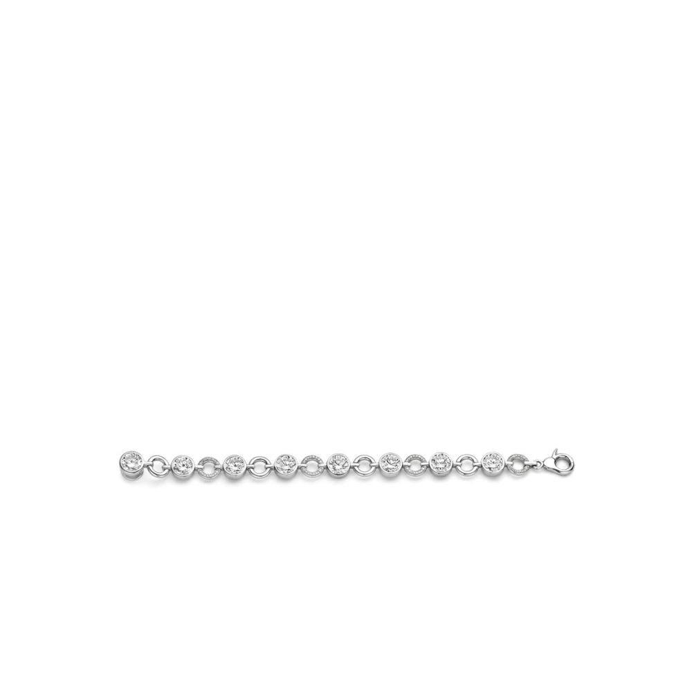 CZ Bezels Silver Bracelet