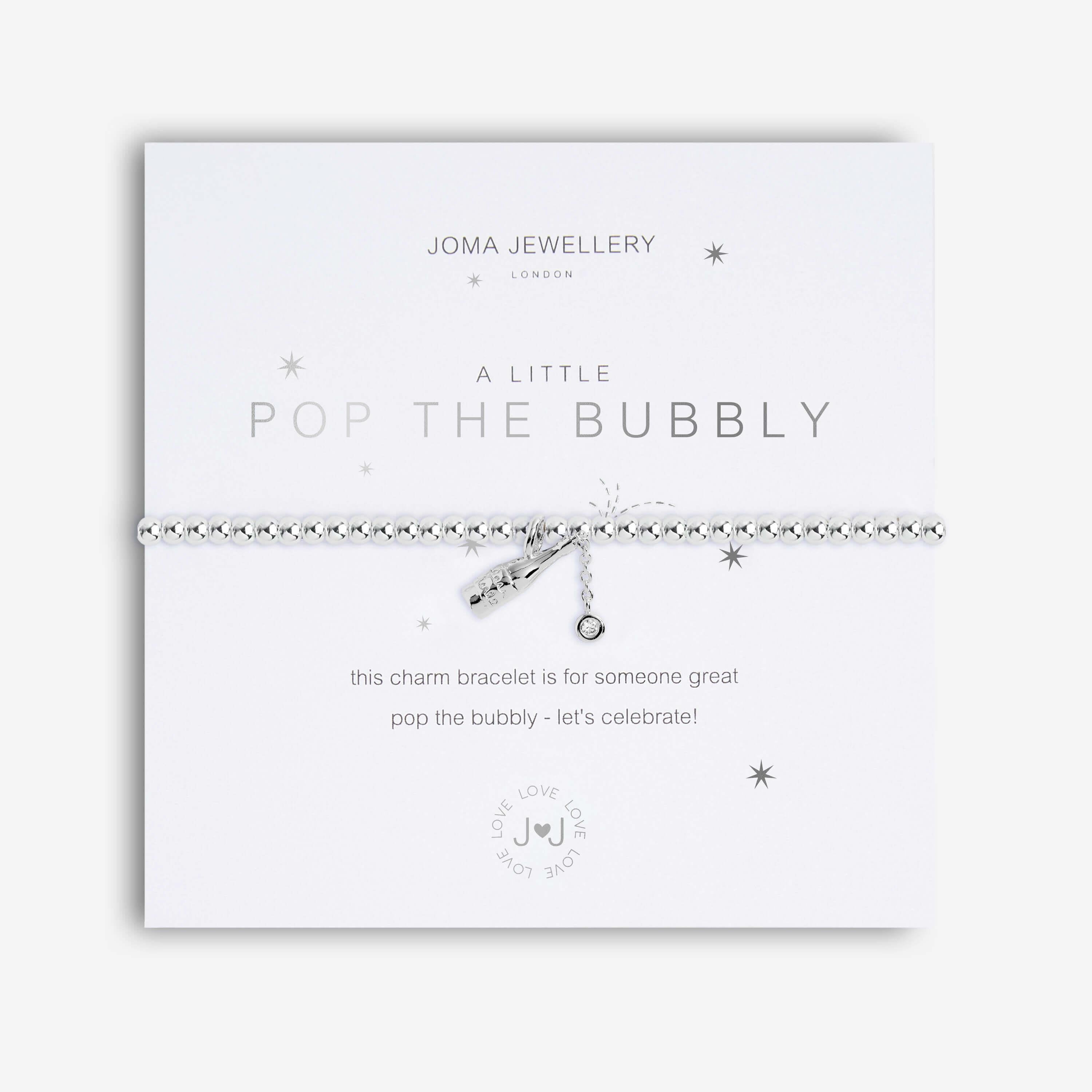 A Little | Pop The Bubbly | Silver | Bracelet | 17.5cm Stretch