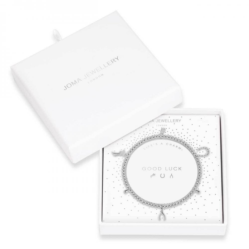 Life's A Charm | Good Luck | Silver | Charm Bracelet | 17.5cm Stretch