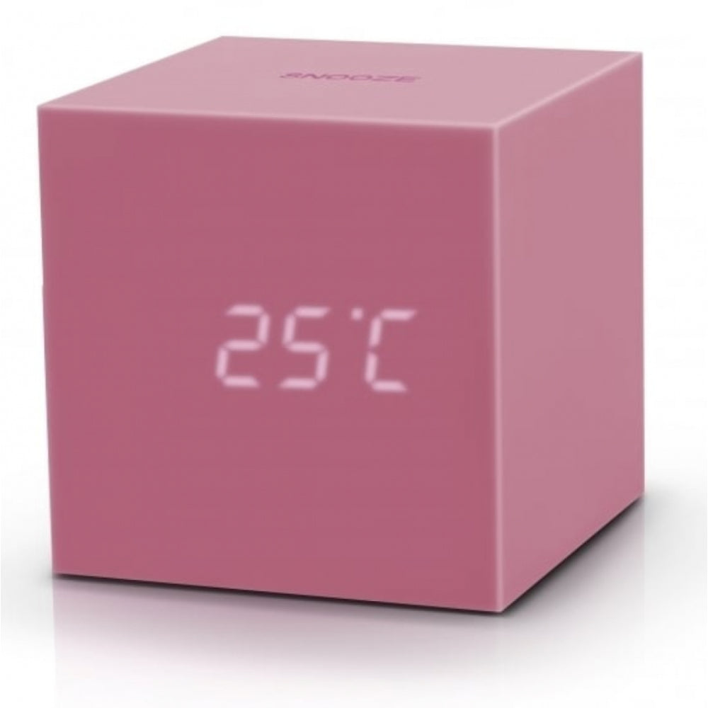 Gravity Cube Click Clock Pink