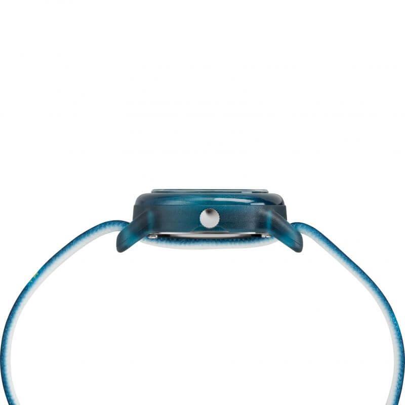 Dark Blue Fabric Monster Design Strap Kids Watch