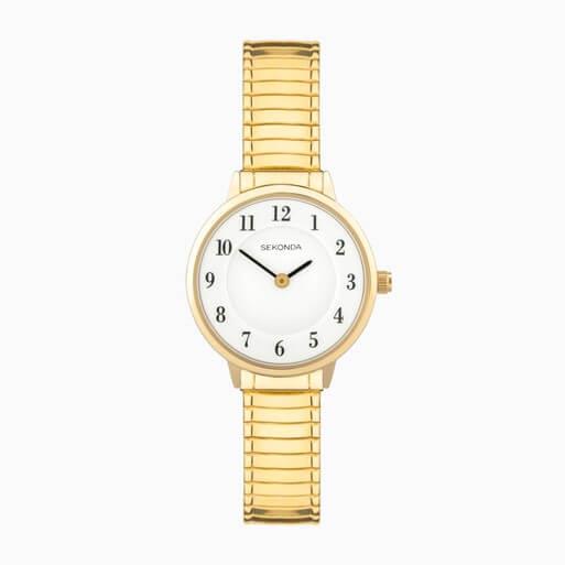 Easy Reader White Dial With Gold Plated Case & Exp