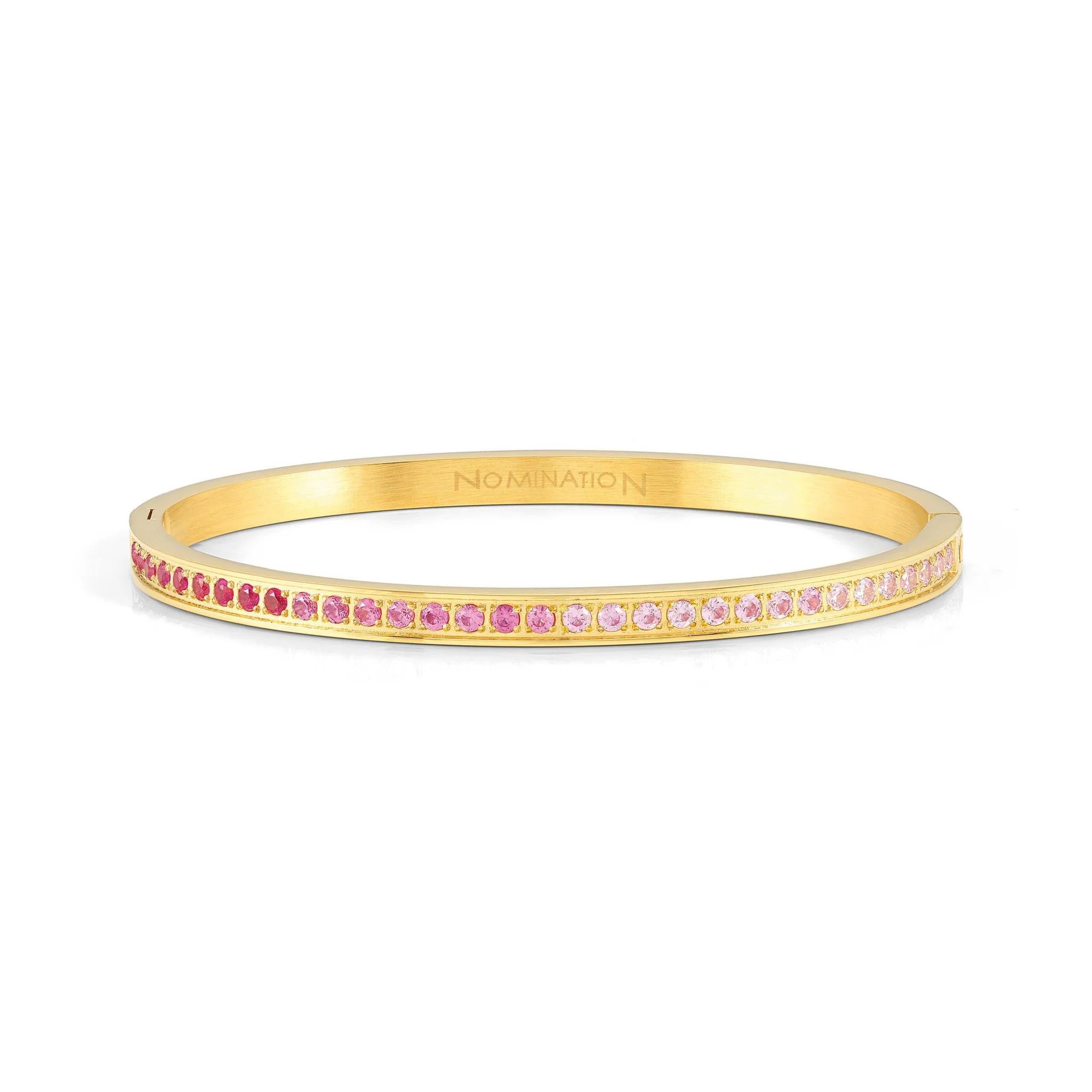 Pretty Bangle In YG With Pink CZ