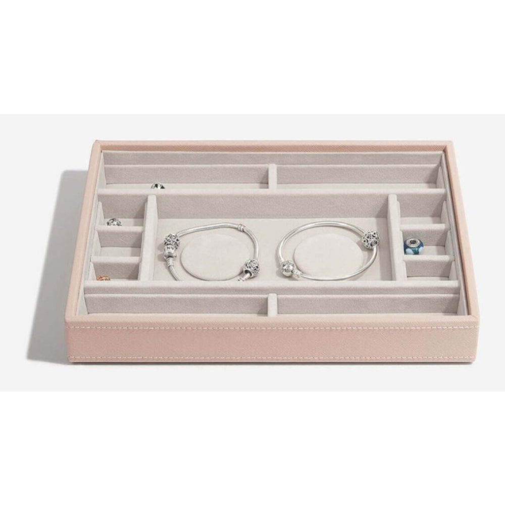 Blush Pink Classic Charm & 2 Padded Bracelet Section Stacker