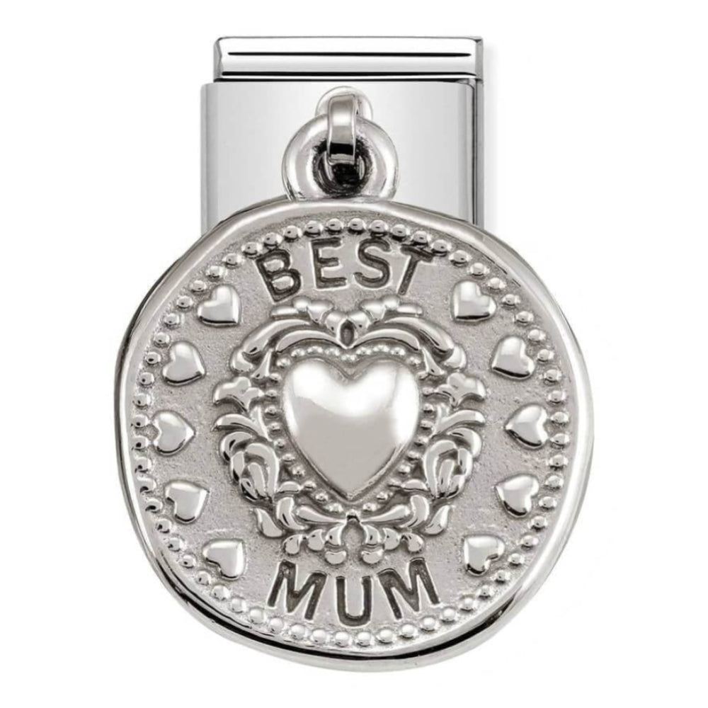 Classic Wishes Steel & 925 Silver Best Mum Link