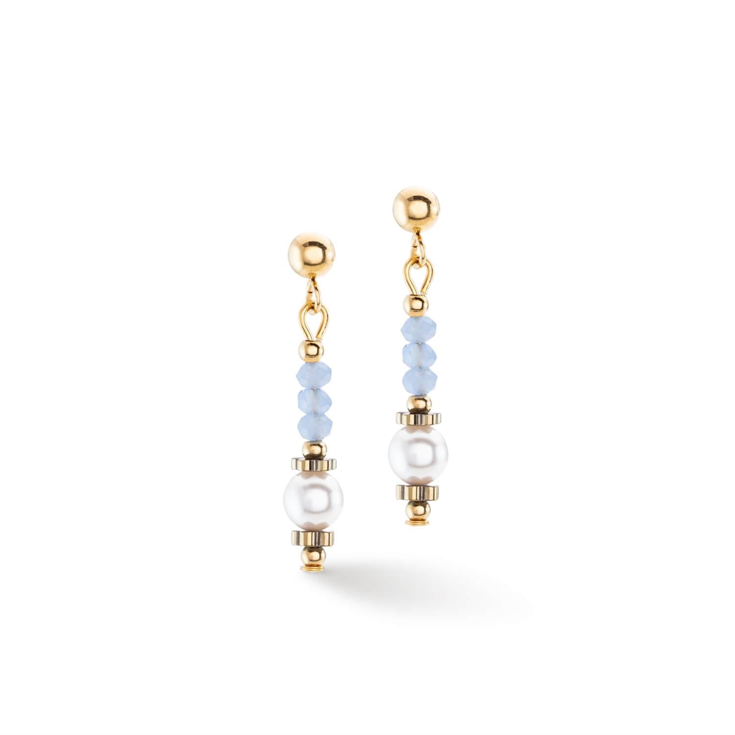 Little Twinkle Pearl Mix Earrings In Light Blue