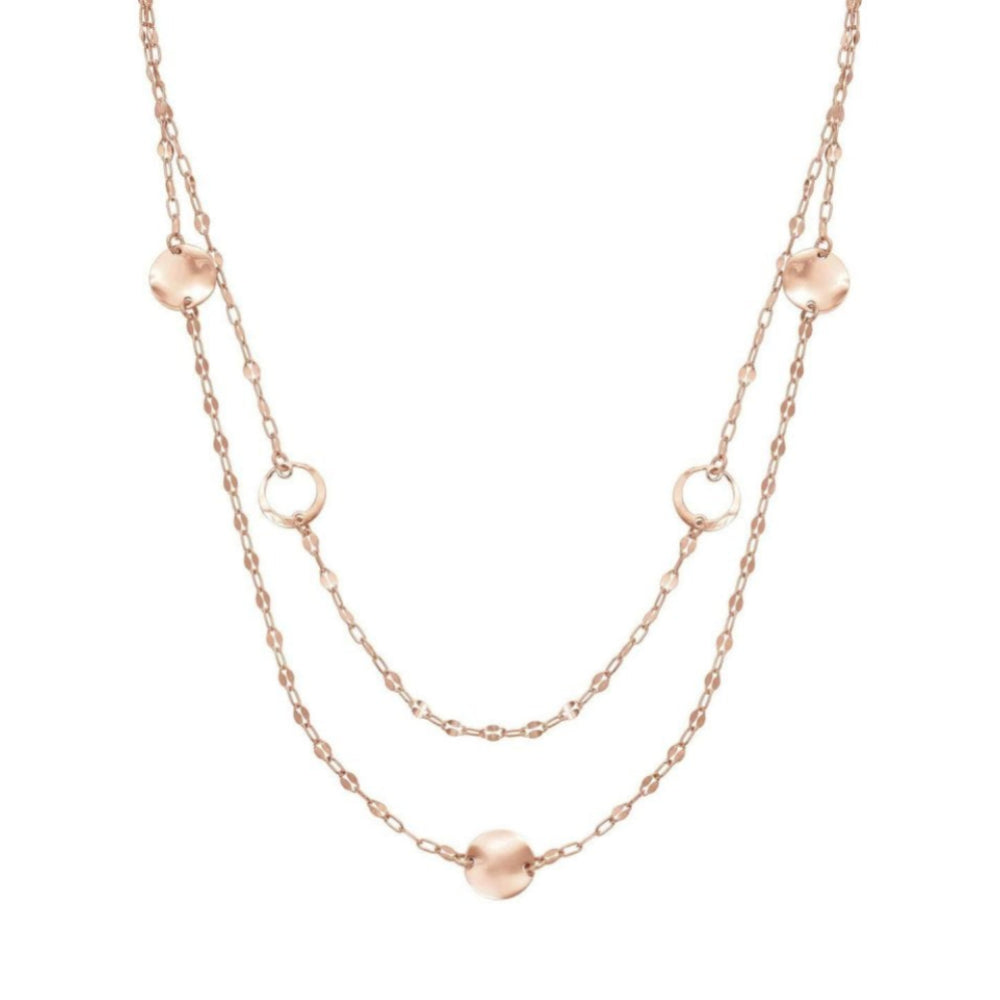 LUNA Choker In 925 Silver & CZ Double Rose Gold