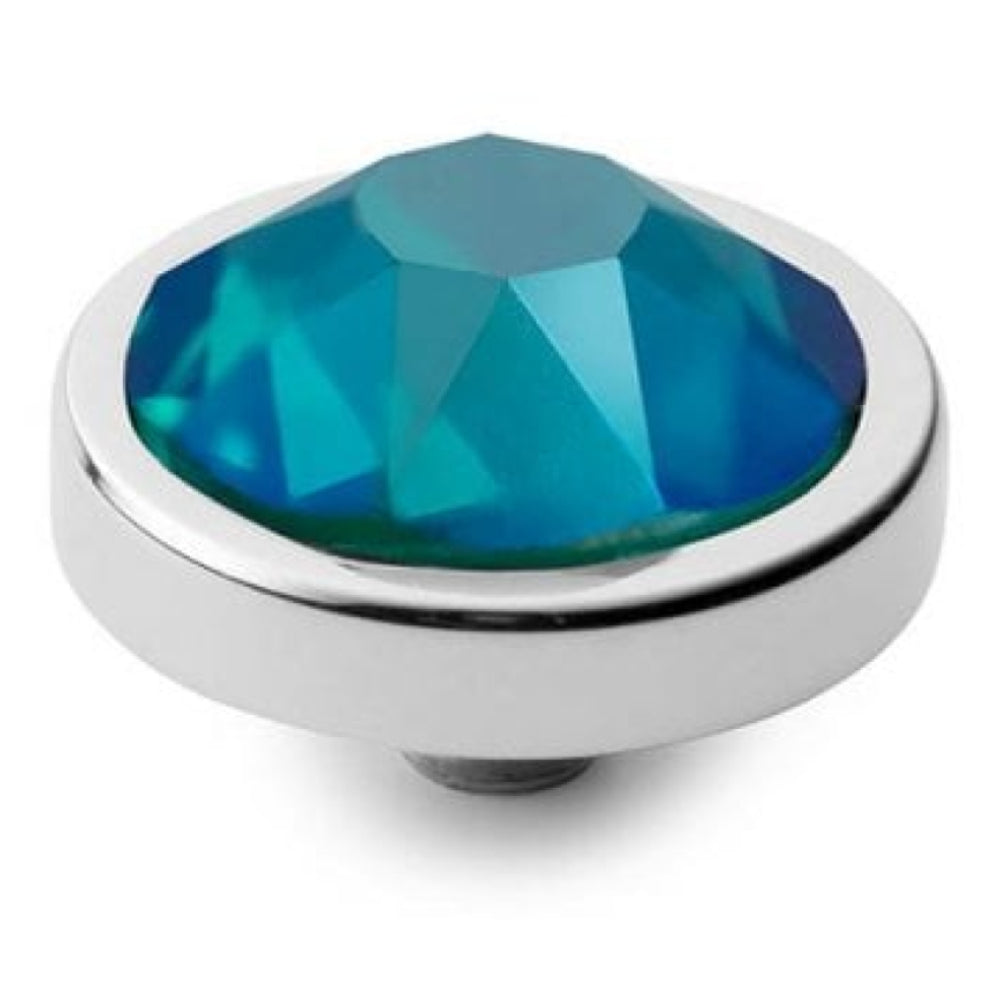 Interchangeable Canino Blue Zircon Shimmer Crystal Top in S/P