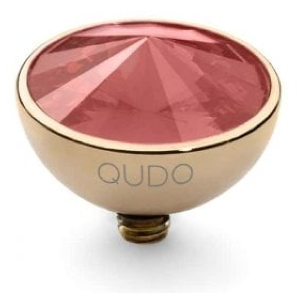 Famosa Gold 11.5mm Bottone Ring Top Red Magma