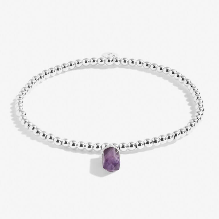 Crystal A Little | Amethyst | Silver | Bracelet | 17.5cm Stretch