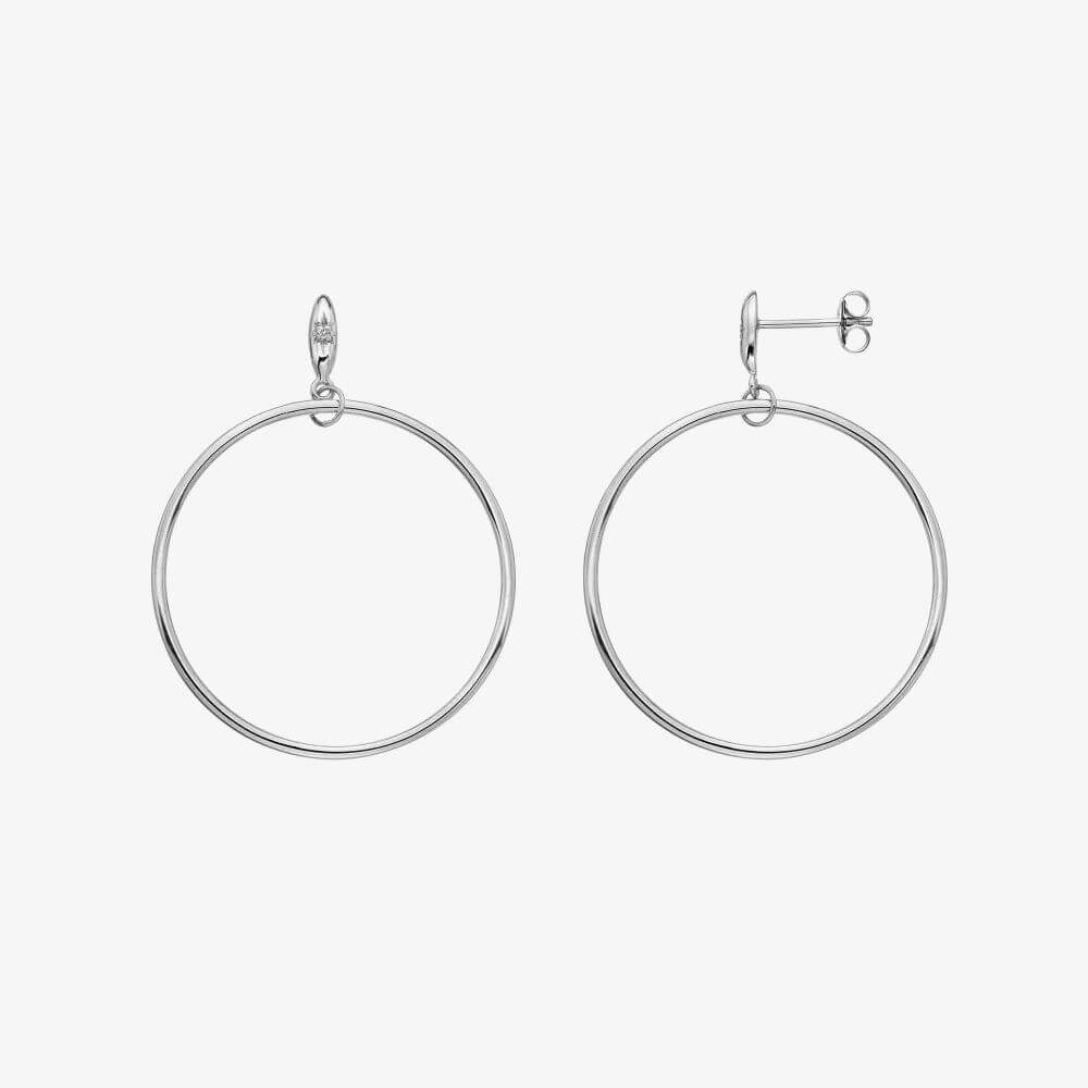 Large Circle Hoop Earrings