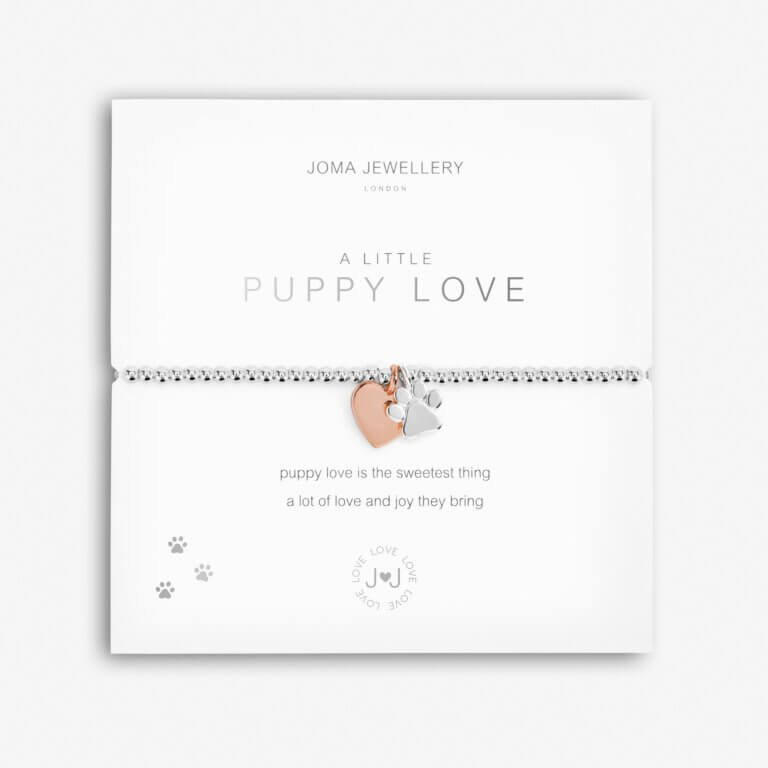 A Little | Puppy Love | Silver | Bracelet | 17.5cm Stretch