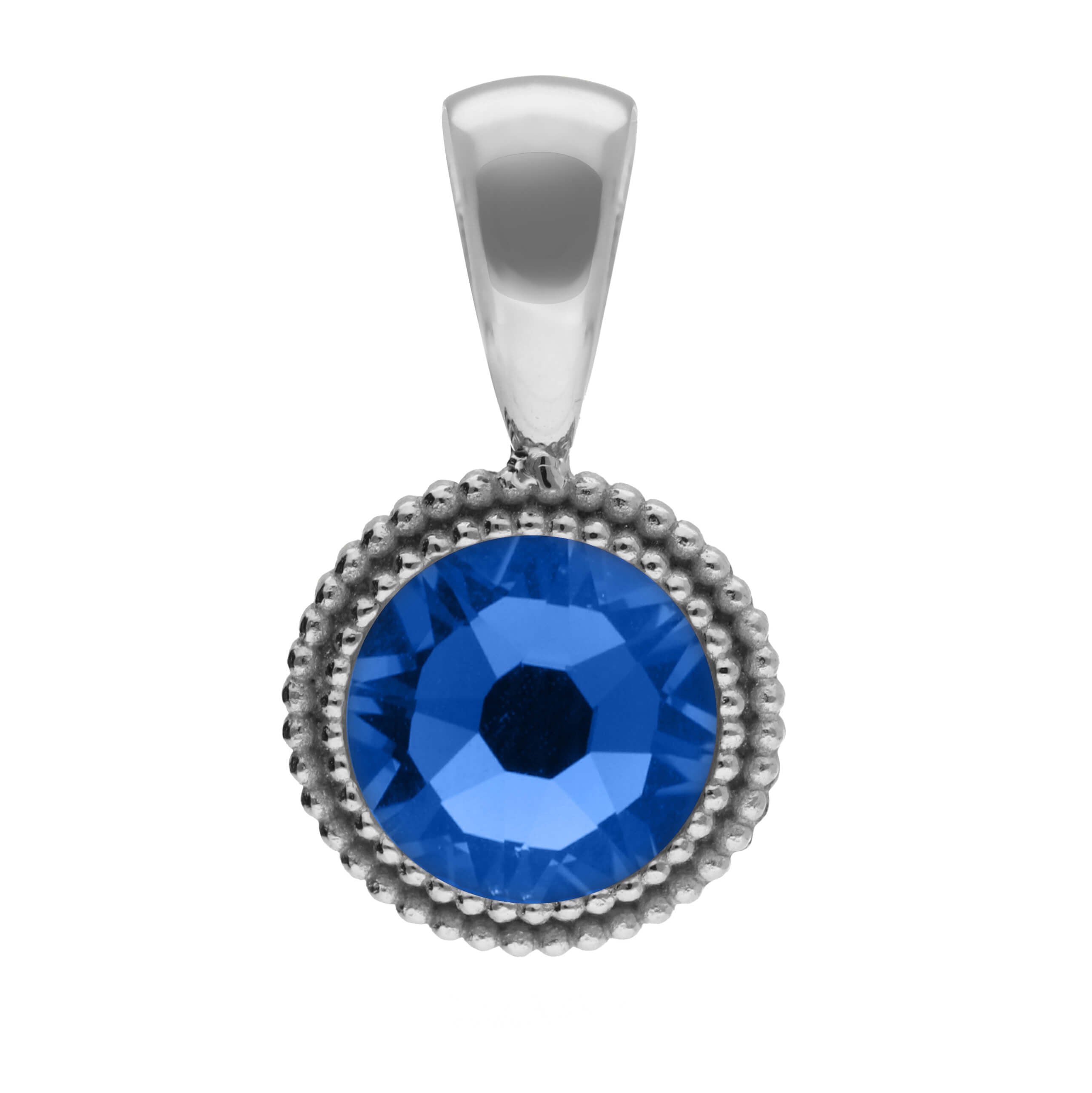 Fabero Flat (S/P) 10mm Sapphire Pendant