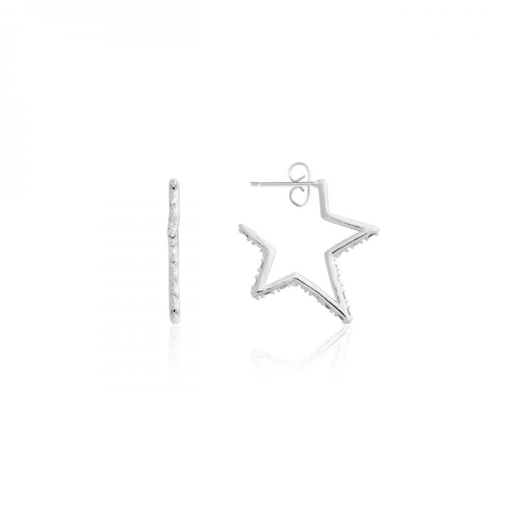 Estelle | Silver | Star Huggy Hoop | Earrings