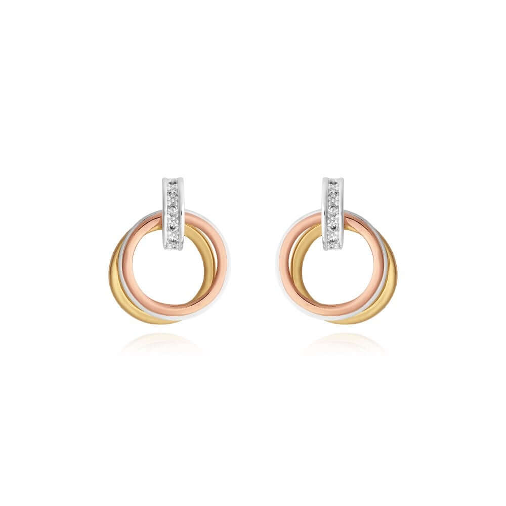 Florence | Loop Earrings | Silver Rose Gold And Gold | Earrings