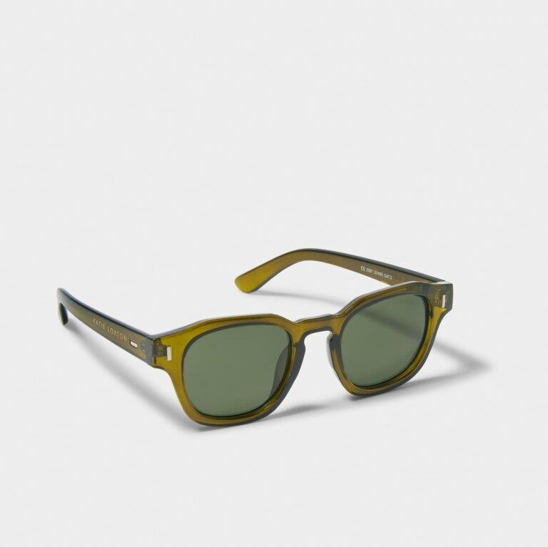 Milos Sunglasses - Olive Transparent