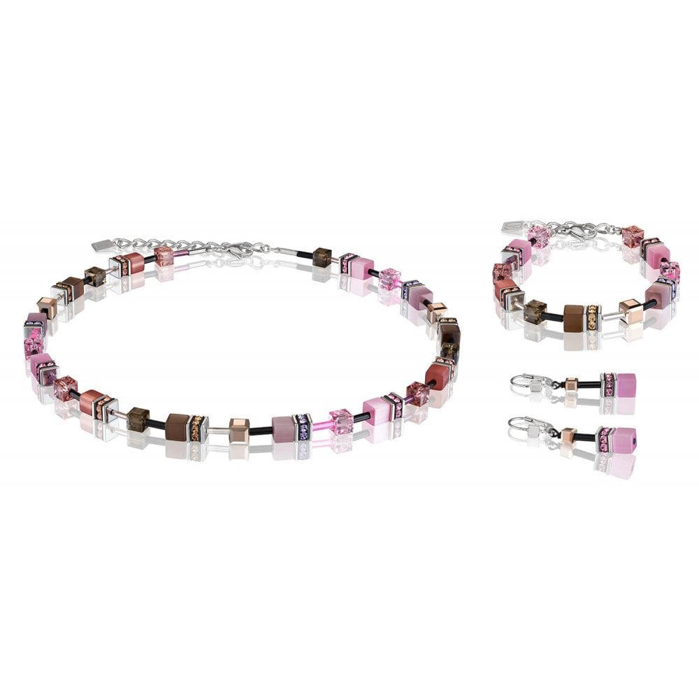Brown-Rose Pierced Earrings