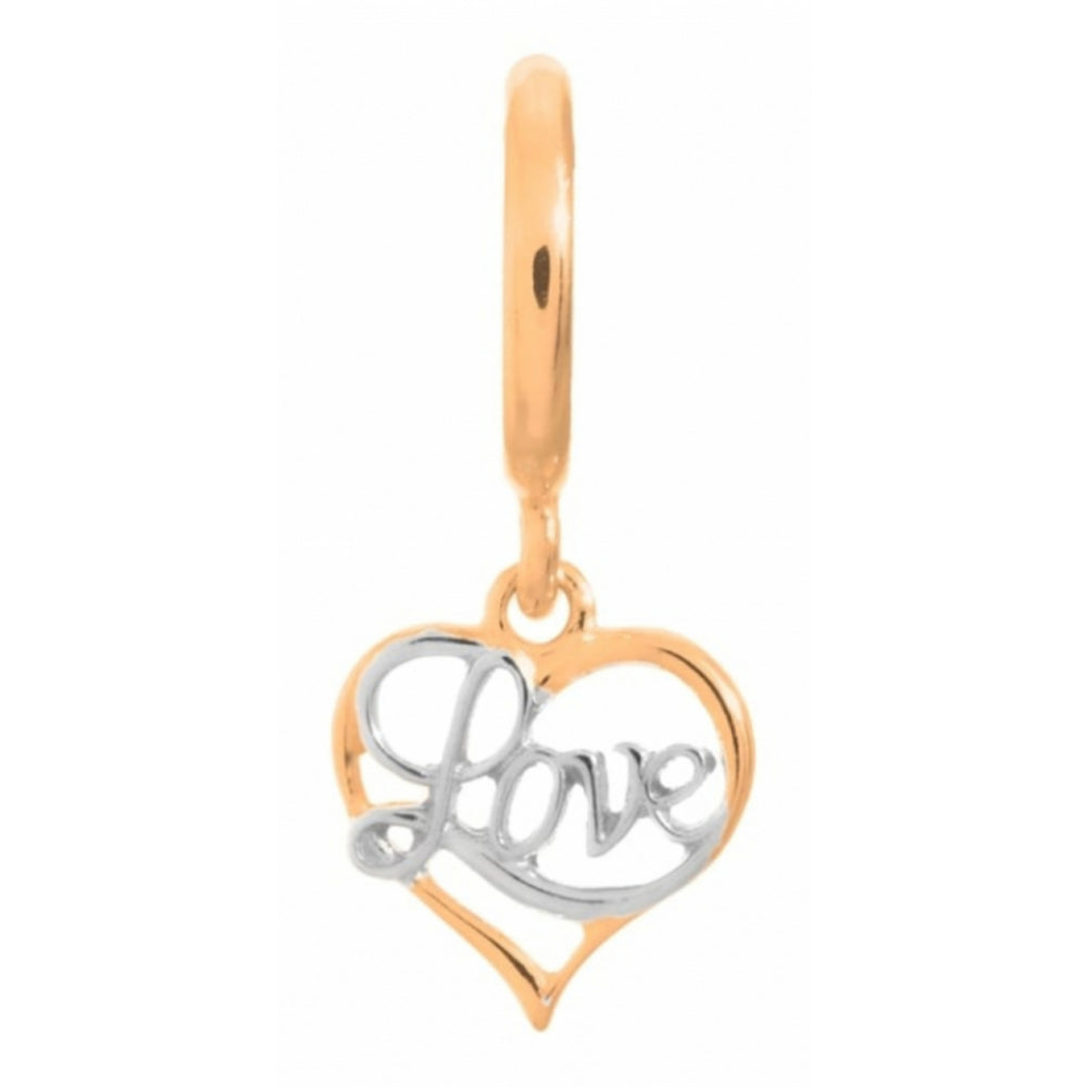 Silver & Gold Love Heart Charm