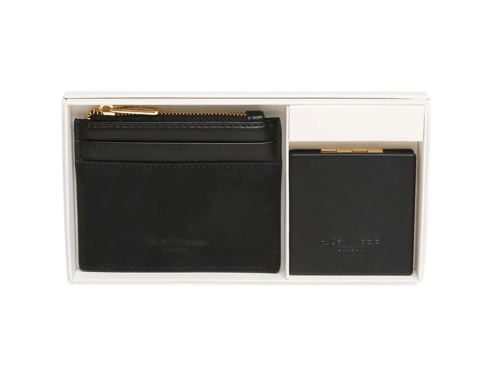 Verona Coin Purse & Vienna Compact Mirror Gift Set In Black
