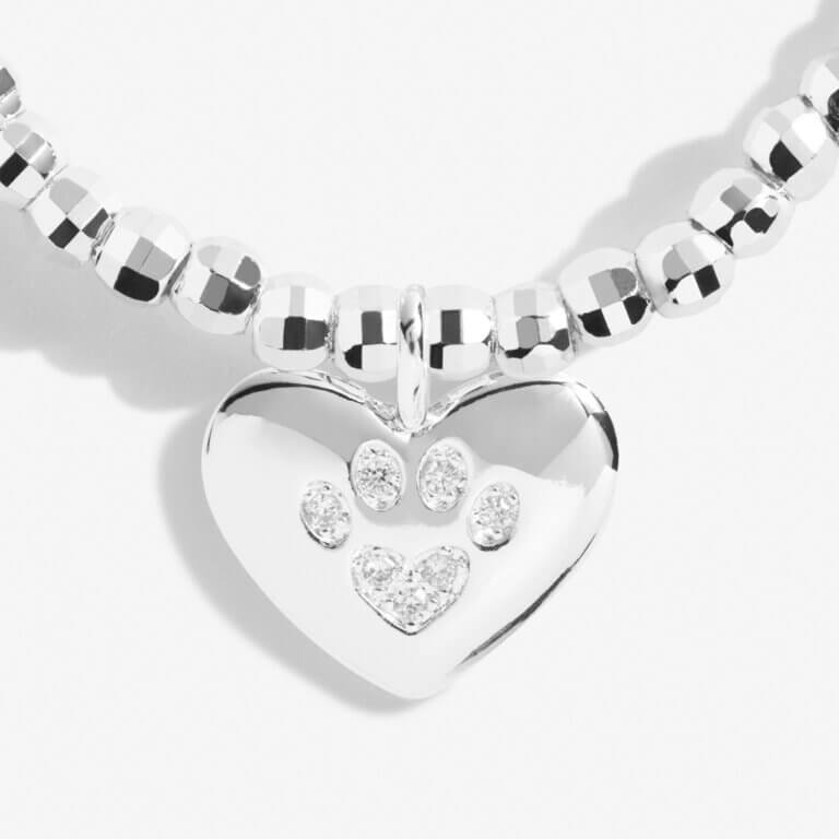 Faceted A Little | Love Has Four Paws | Silver | Bracelet | 17.5cm Stretch