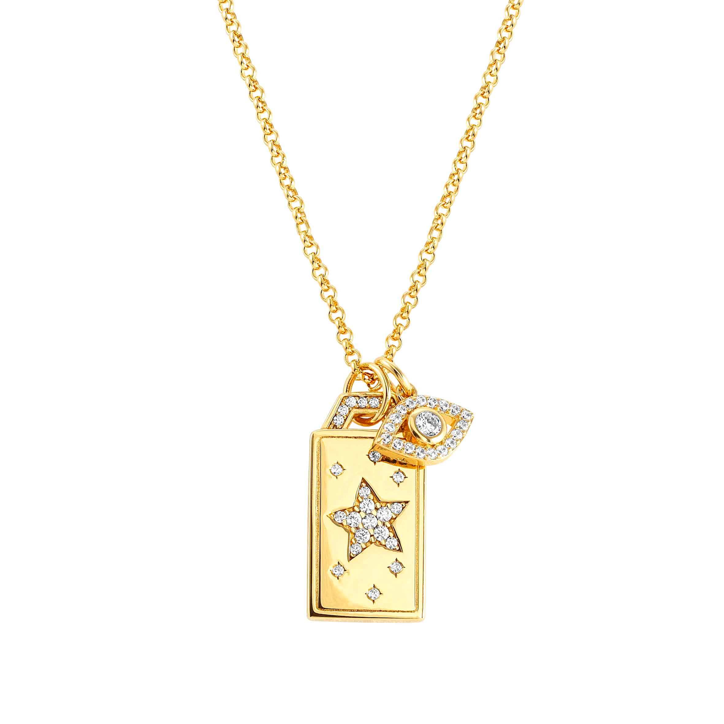 Talismani 18k Gold Necklace With Third Eye Symbol