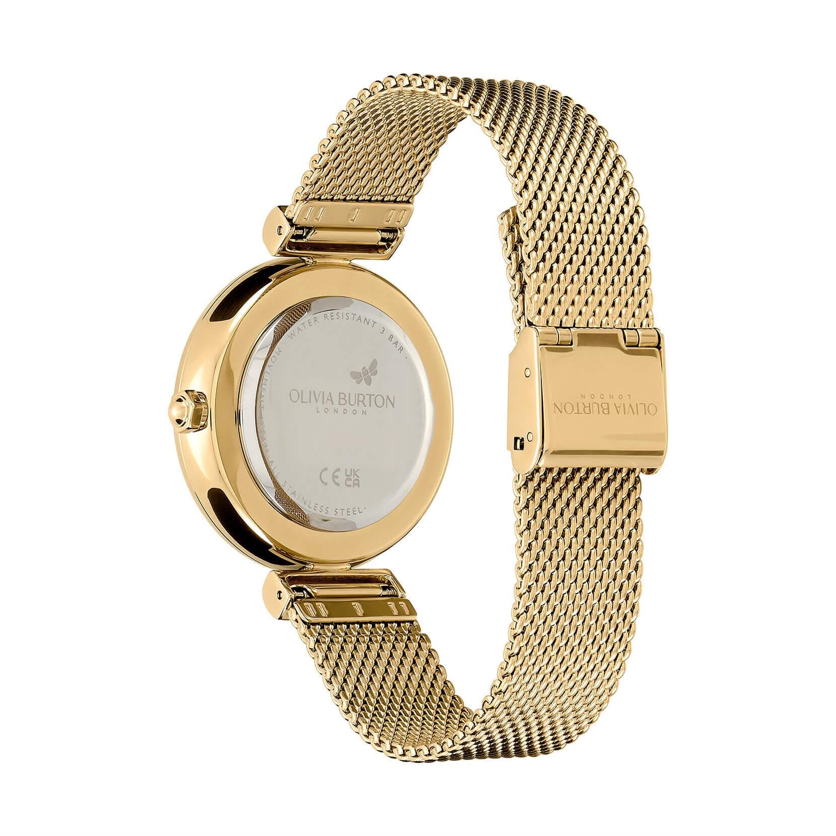 Minima Bee T-Bar Gold Mesh Watch