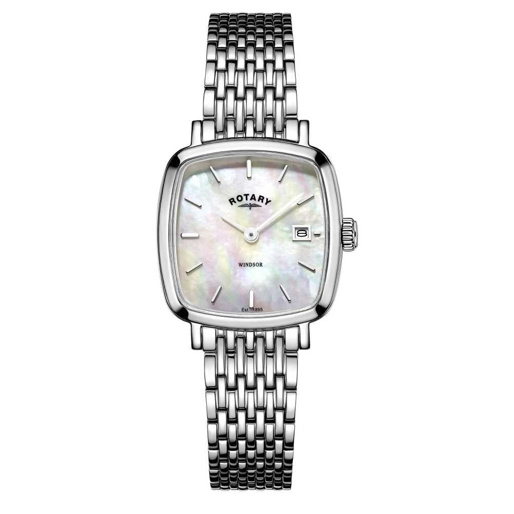 Chrome Square Windsor Bracelet Watch