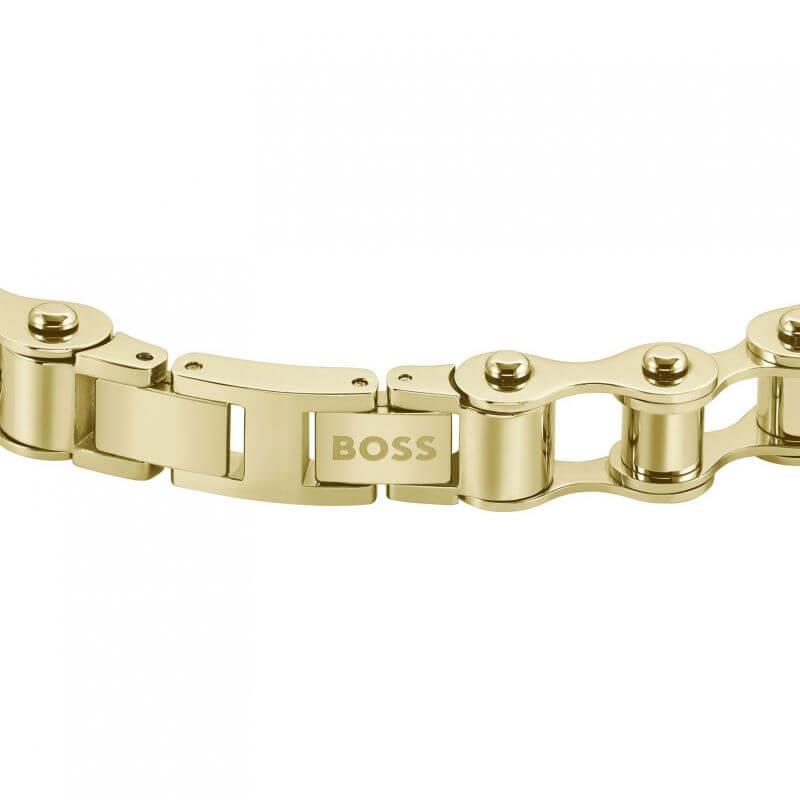 Cycle Light Yellow Gold Mens Bracelet