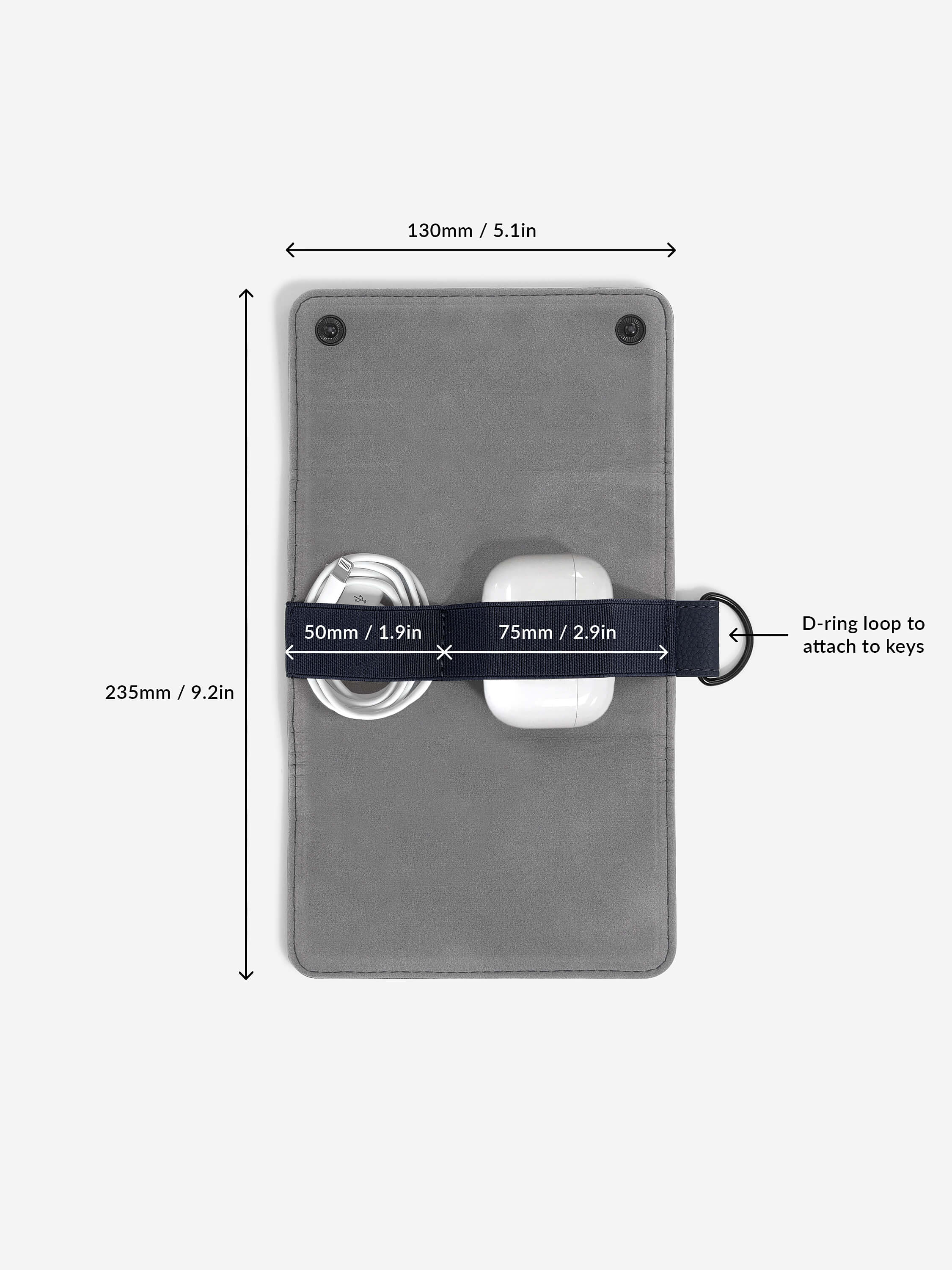 Navy Blue Compact Cable Tidy