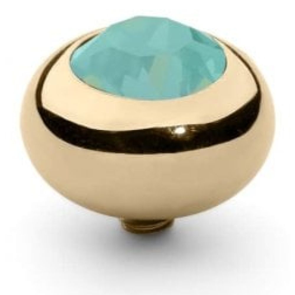 Famosa Gold 10mm Tondo Ring Top Pacific Opal