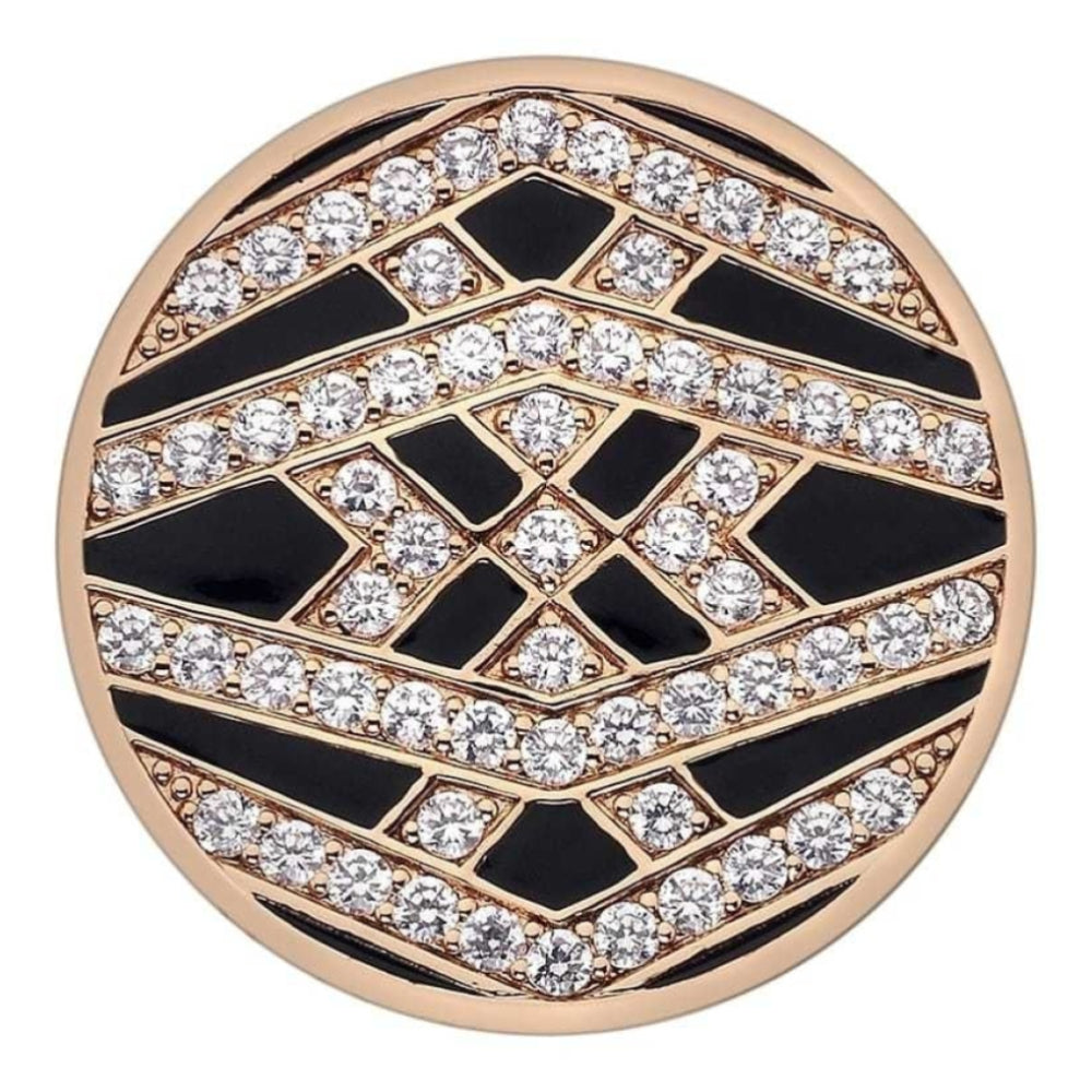 Art Deco Classic Rose Gold Plate Coin - 33mm