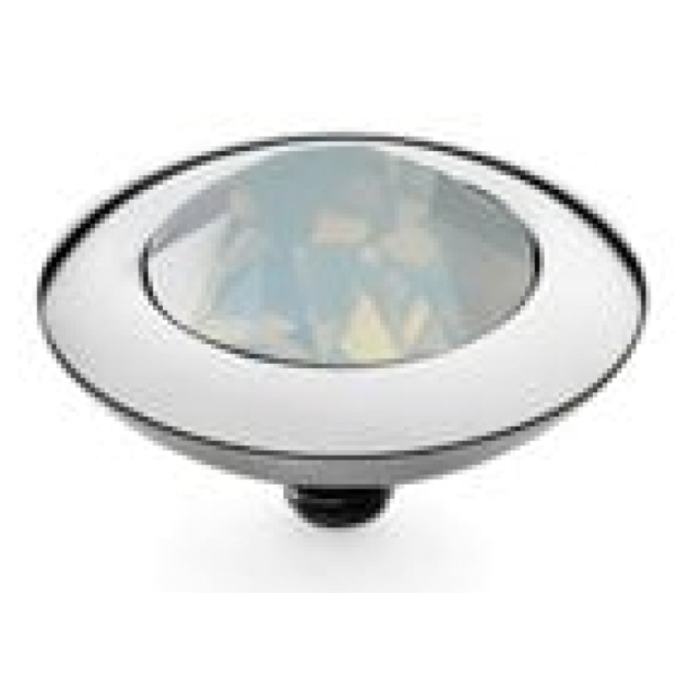 Famosa Silver 13mm Tondo Ring Top White Opal