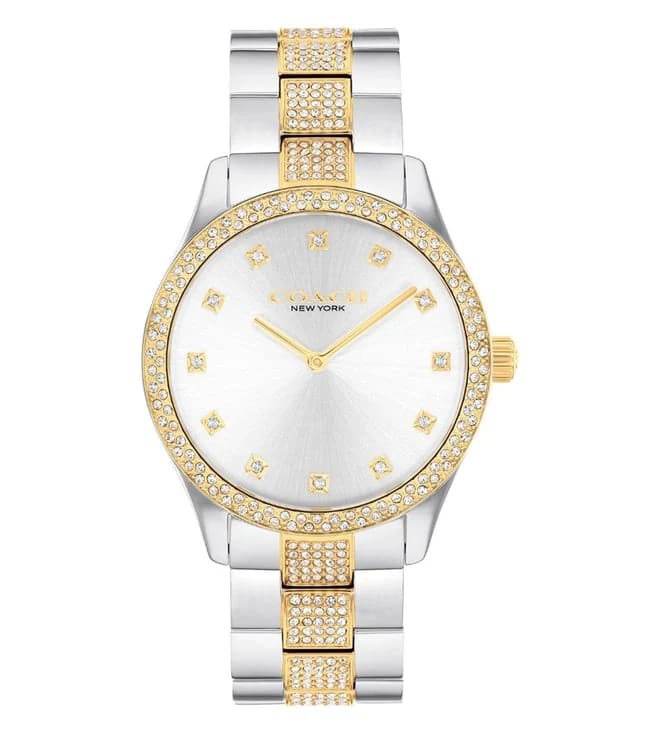 Brooks Silver Dial With Two-Tone Stainless Steel Bracelet Ladies Watch