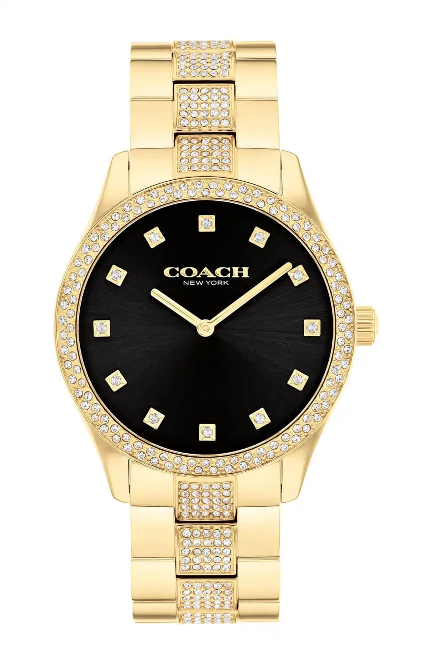 Brooks Black Dial With Gold-Tone Bracelet Ladies Watch