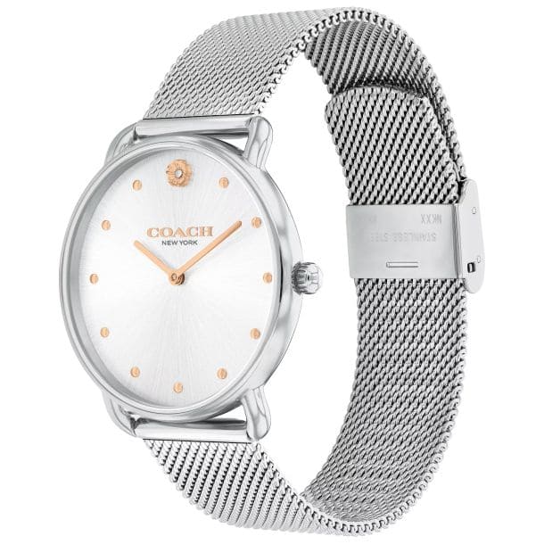 Elliot Silver Dial With Stainless Steel Mesh Bracelet Ladies Watch