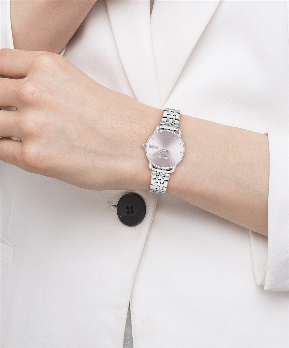 Elliot Lilac Dial With Stainless Steel Bracelet Ladies Watch